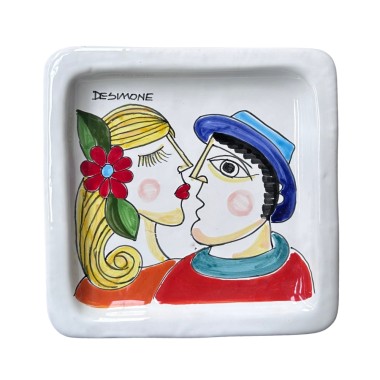Squared plate 20x20 The Kiss Squared plate 20x20 The Kiss